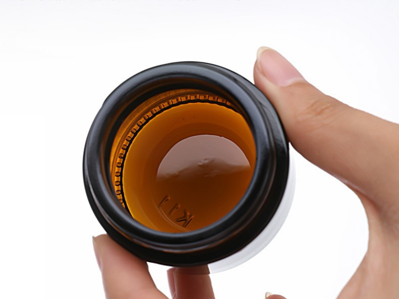 5-50g Amber Glass Cream Jar