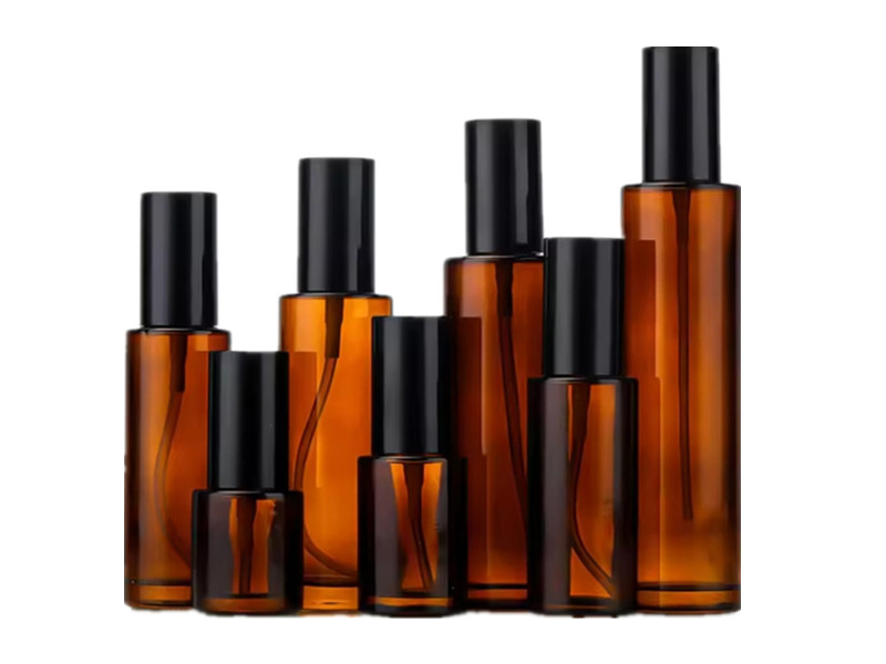 Refillable Amber Glass Lotion Bottles