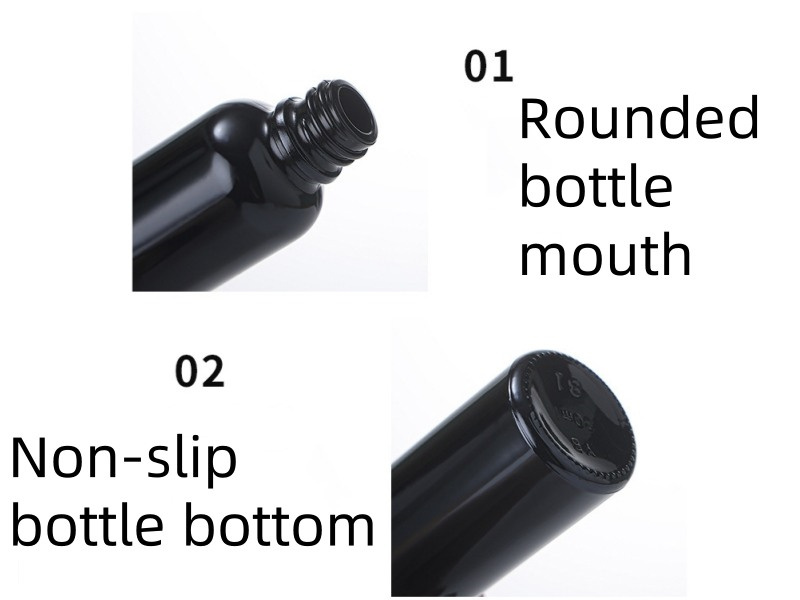 5-100ml Black Glass Dropper Bottles