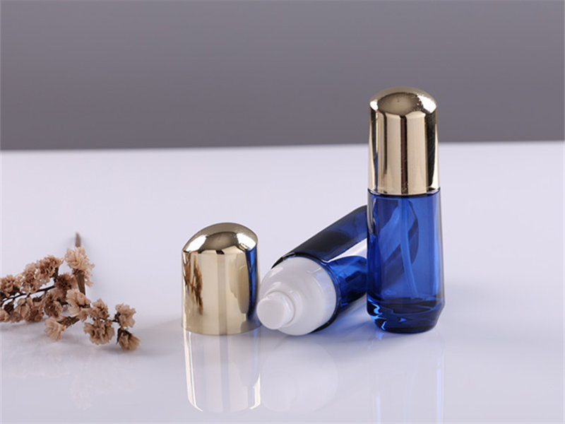 Wholesale Cosmetic Set Blue Lotion Bottles