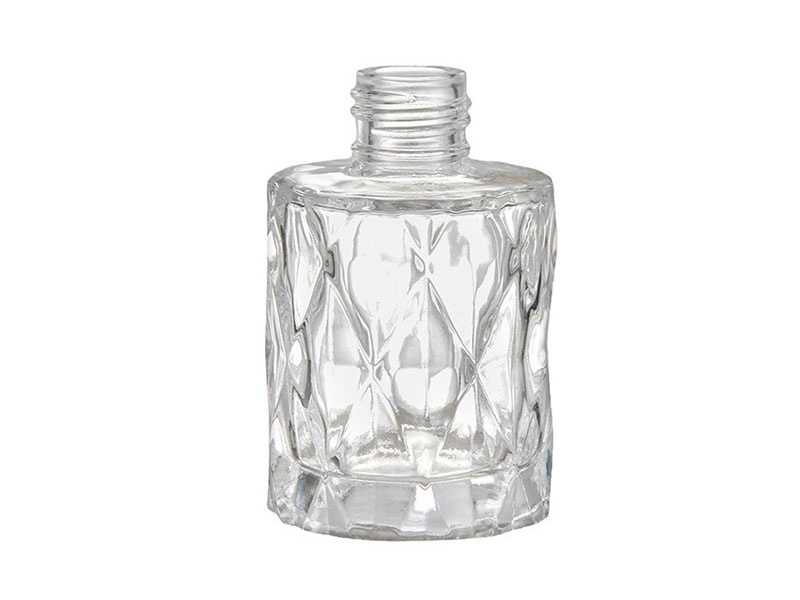 Diamond-Shaped Empty Glass Diffuser Bottles