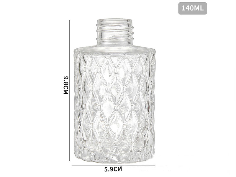 Diamond-Shaped Empty Glass Diffuser Bottles