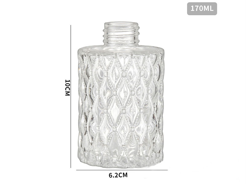 Diamond-Shaped Empty Glass Diffuser Bottles