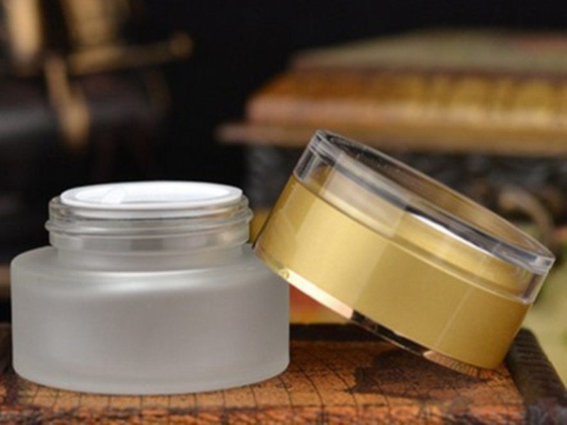 Transparent Frosted Glass Face Cream Cosmetic Jar