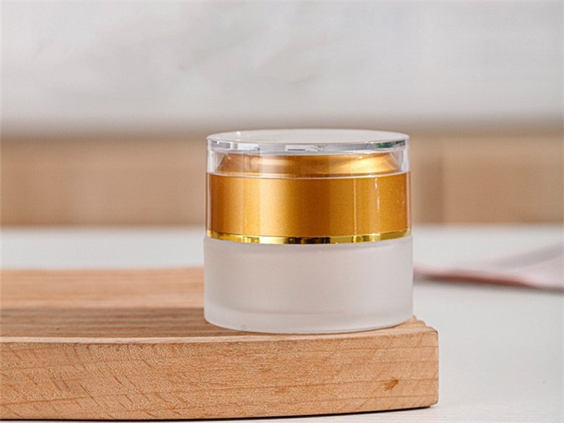 Transparent Frosted Glass Face Cream Cosmetic Jar