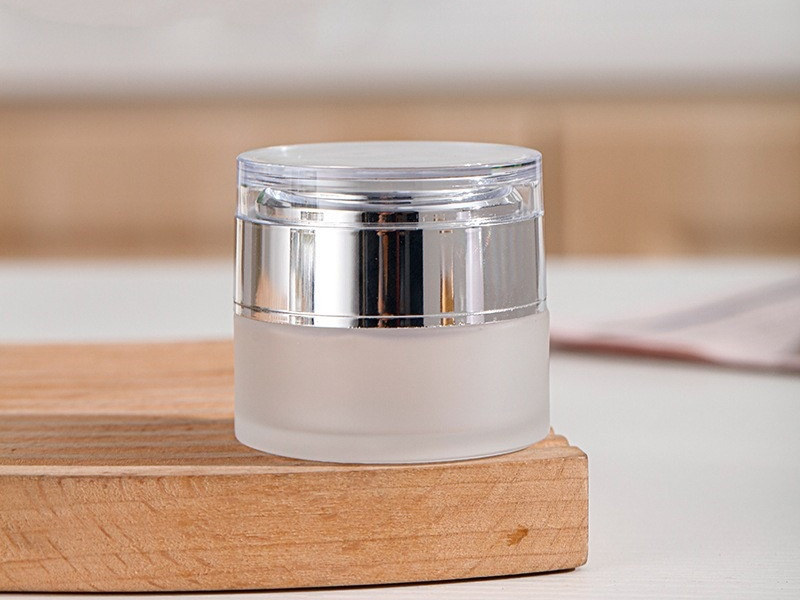 Transparent Frosted Glass Face Cream Cosmetic Jar