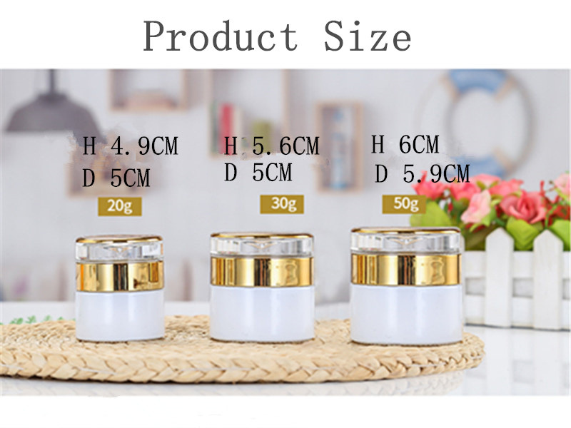 Transparent Frosted Glass Face Cream Cosmetic Jar