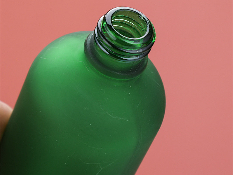 5-100ml Green Frosted Glass Dropper Bottles