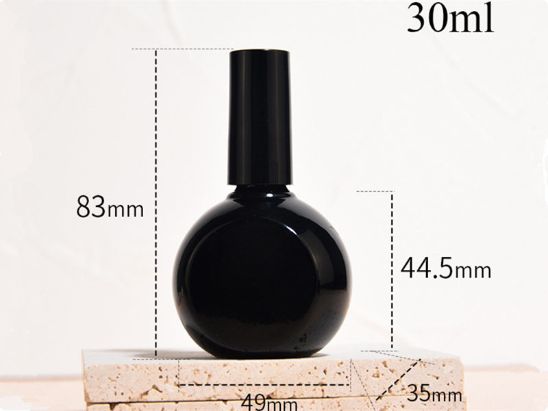 30ML Black Oblong Large Nail Polish Bottle