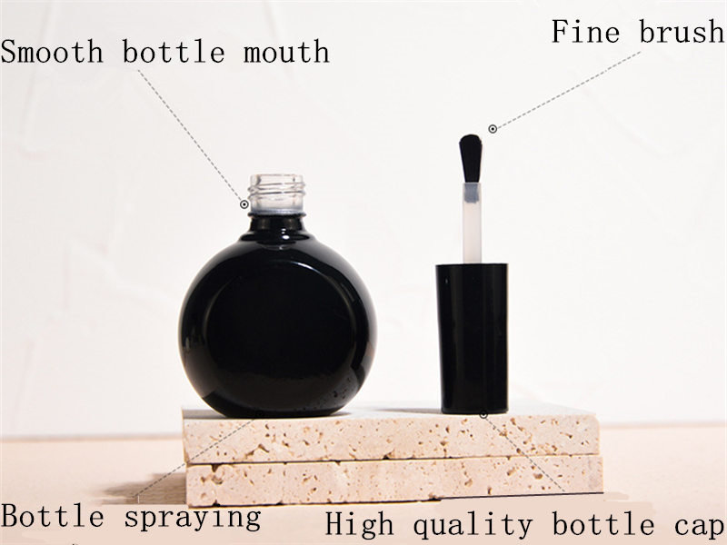 30ML Black Oblong Large Nail Polish Bottle