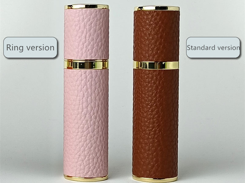 10ml gold and silver ring pattern leather perfume bottle