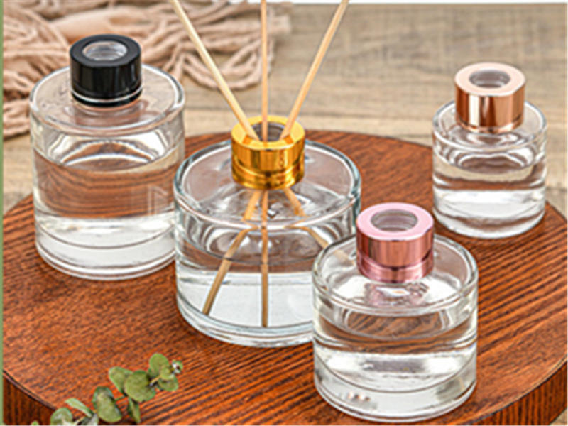 Transparent Glass Reed Diffuser Bottles With Caps