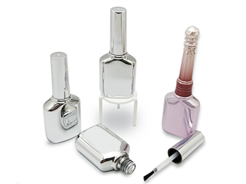 15ML Electroplated Silver Nail Polish Bottle