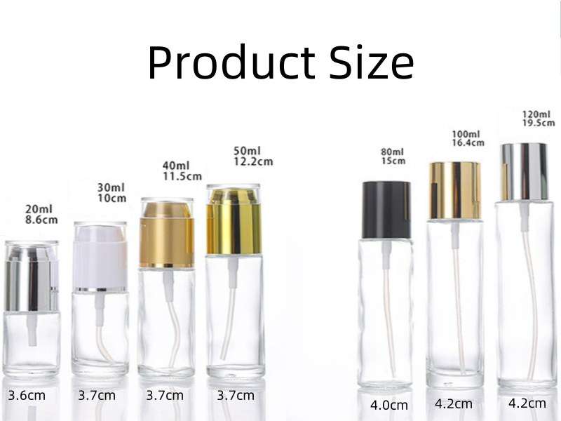 20-120ml Transparent Lotion Bottle