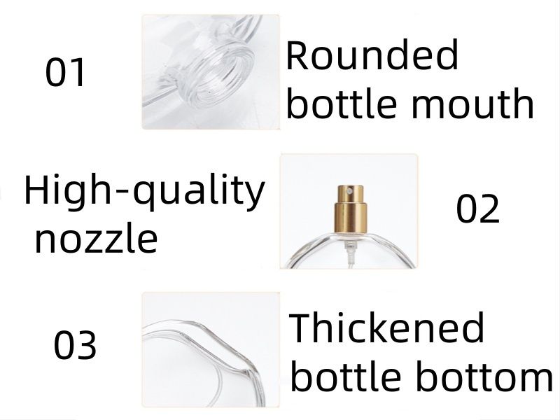 30-100ML Oblong Transparent Perfume Bottle