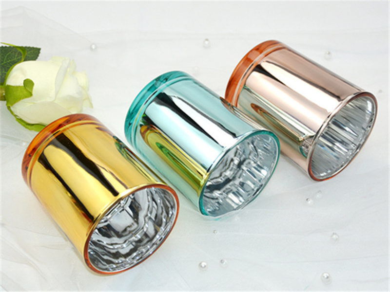 Wholesale electroplated big glass candle jars