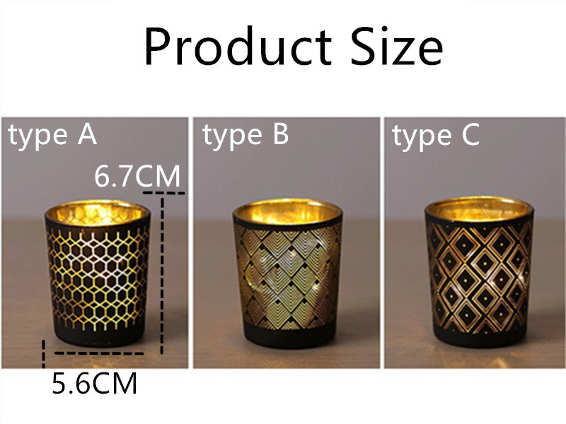 Modern small black glass candle jars