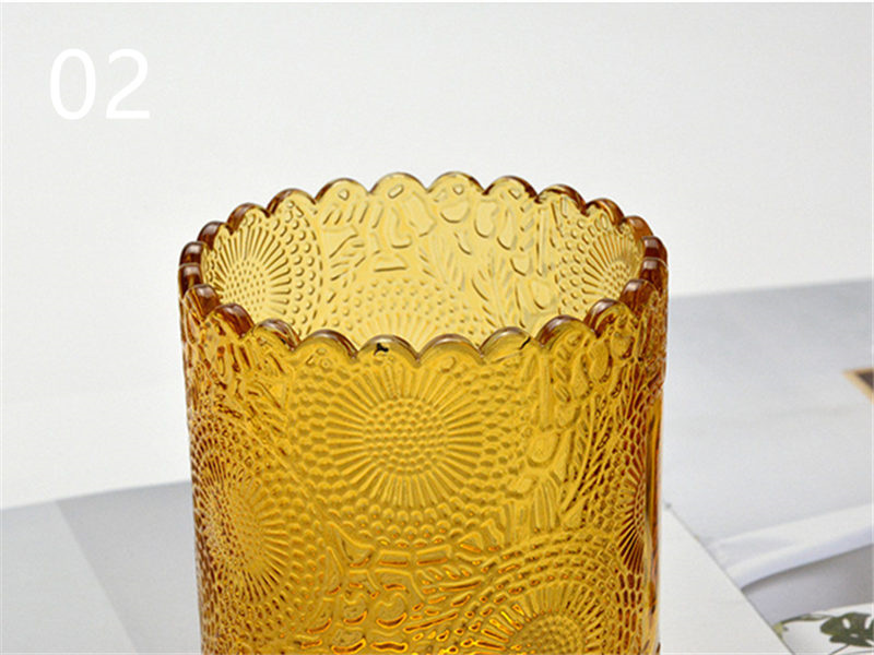 Colored pattern candle jars wholesale