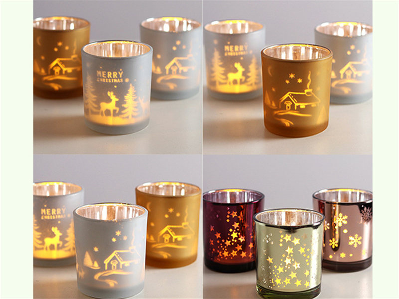 Nordic romantic empty glass candle holders