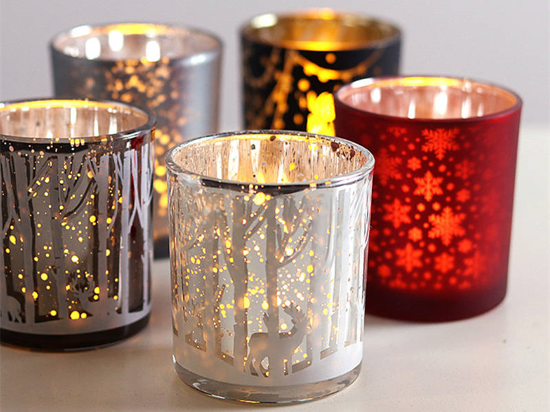 Nordic romantic empty glass candle holders