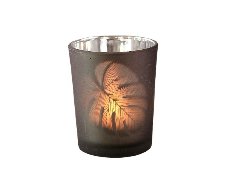 Electroplated frosted candle glass jars wholesale