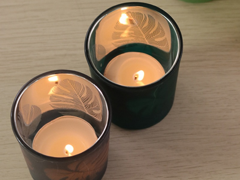 Electroplated frosted candle glass jars wholesale