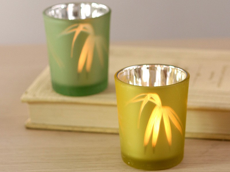 Electroplated frosted candle glass jars wholesale