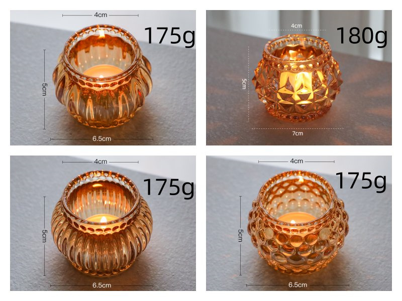 Ball glass pumpkin candle jar