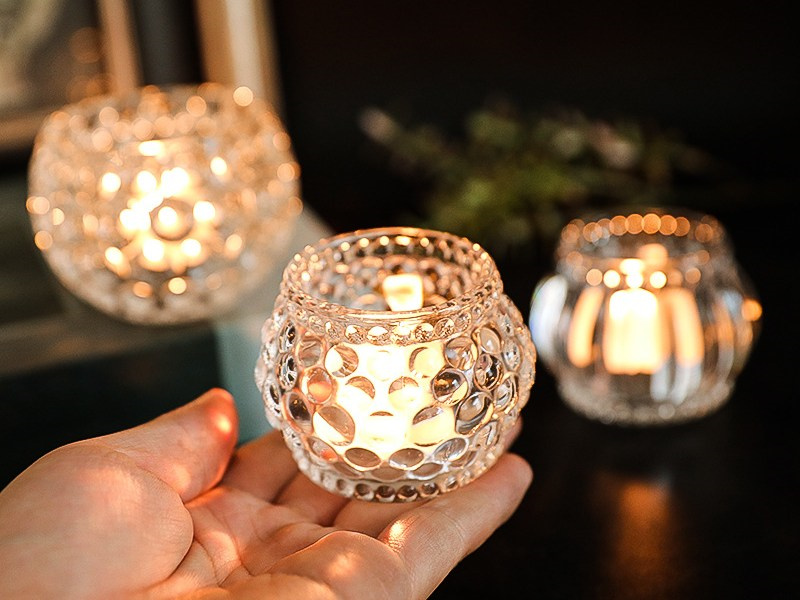 Ball glass pumpkin candle jar