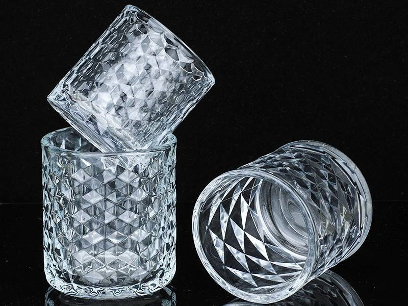 Transparent glass recycled candle jars wholesale