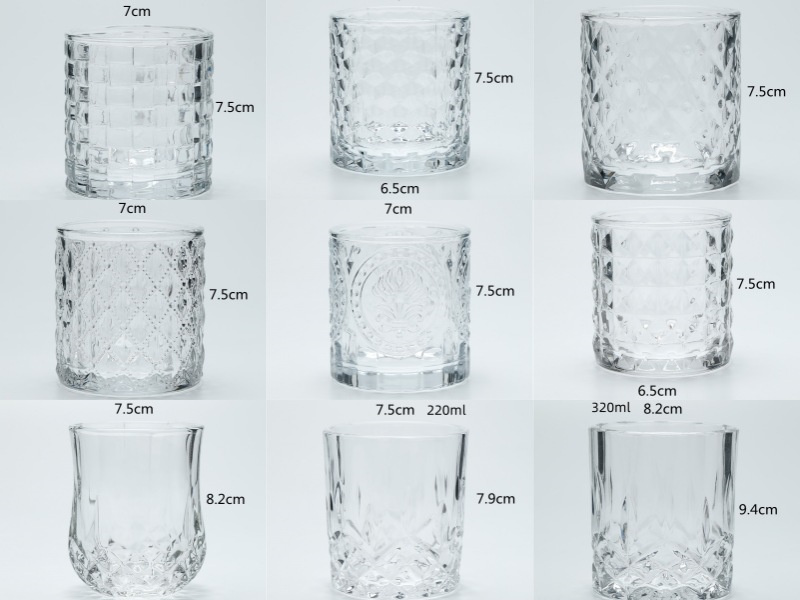 Transparent glass recycled candle jars wholesale