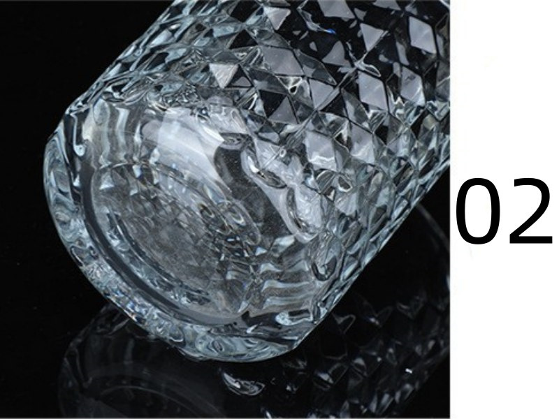 Transparent glass recycled candle jars wholesale