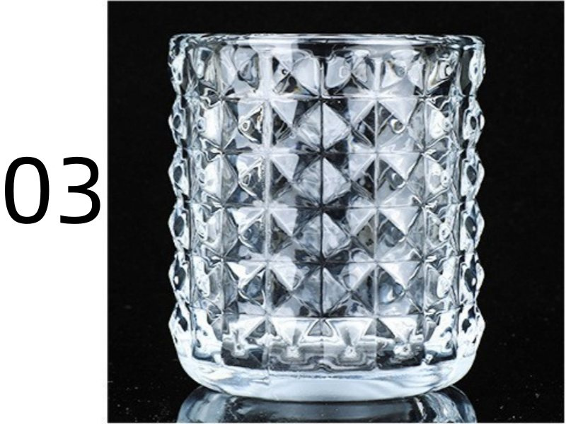 Transparent glass recycled candle jars wholesale