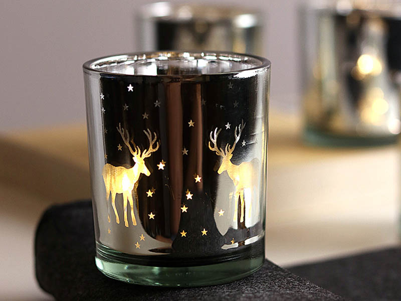 Elk electroplating candle cup Christmas series