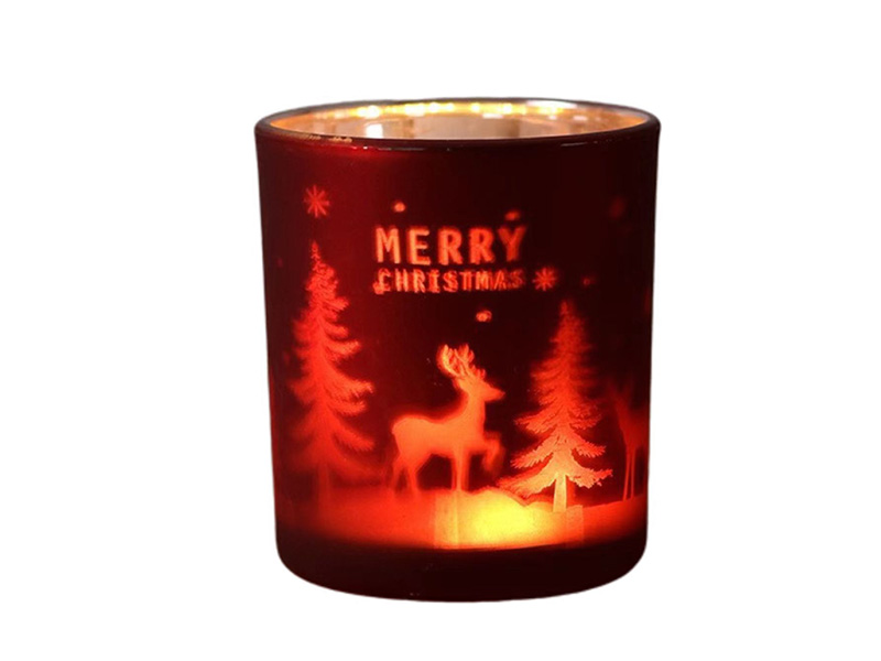 Christmas decoration glass candle cup