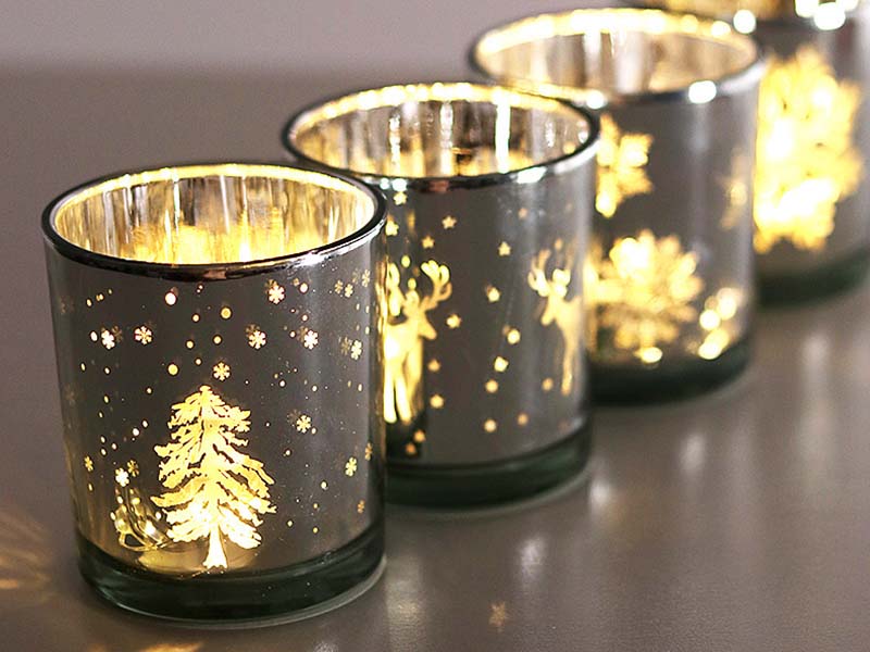 Elk electroplating candle cup Christmas series