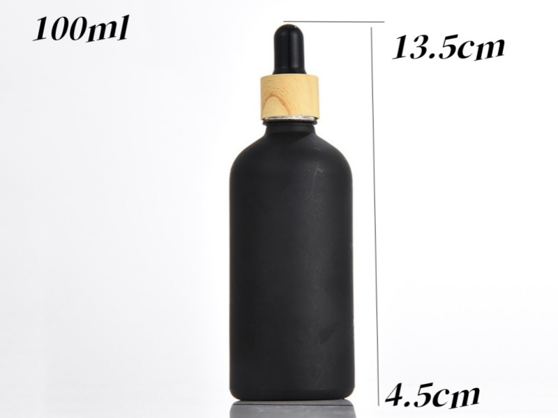 Black Frosted Essential Oil Bottles