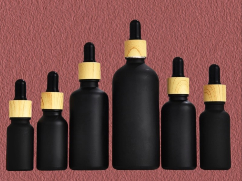 Black Frosted Essential Oil Bottles