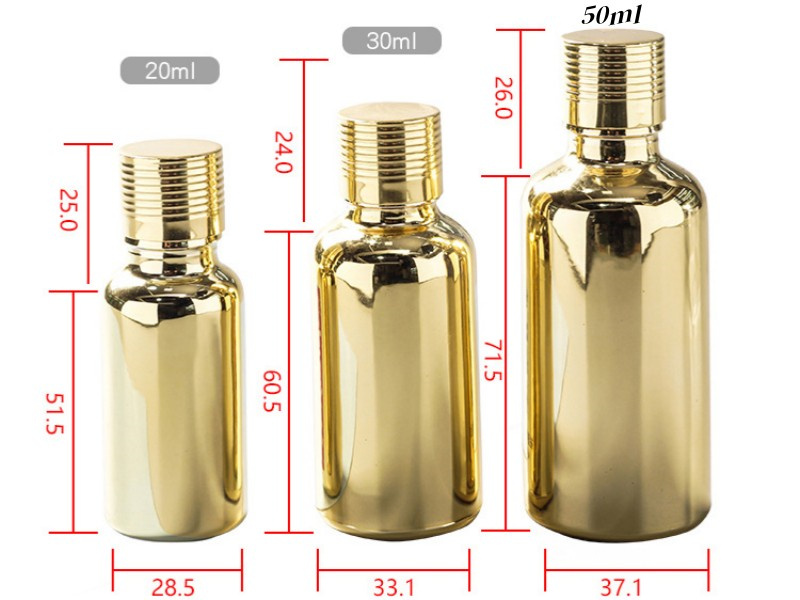 20-50ml Gold Dropper Glass Bottle