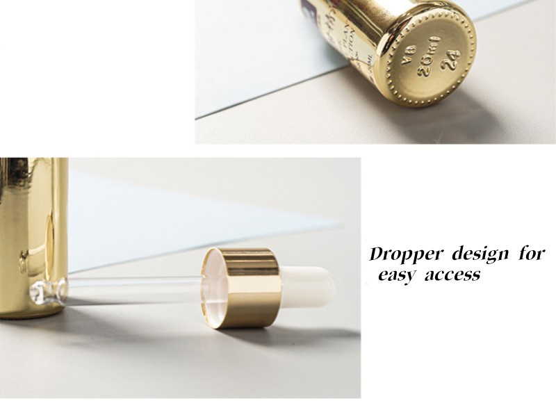 20-50ml Gold Dropper Glass Bottle