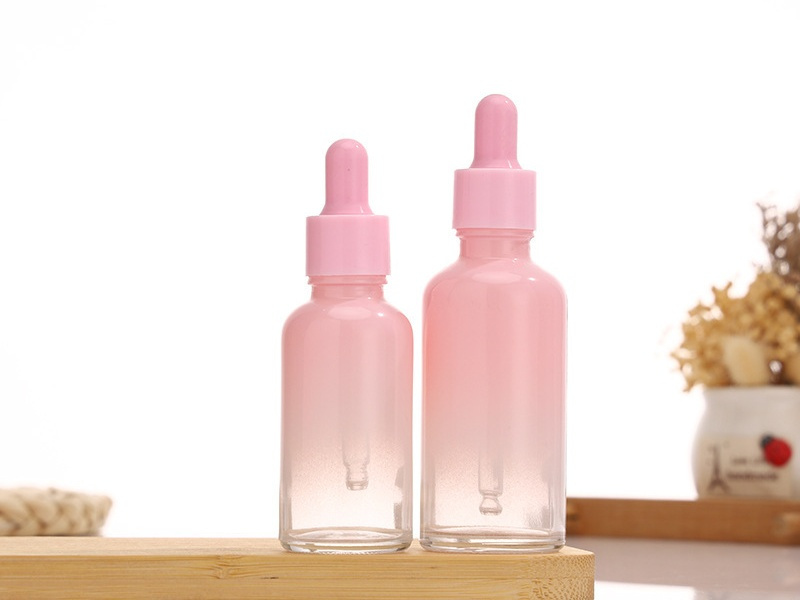 Gradient Pink Dropper Essential Oil Bottle