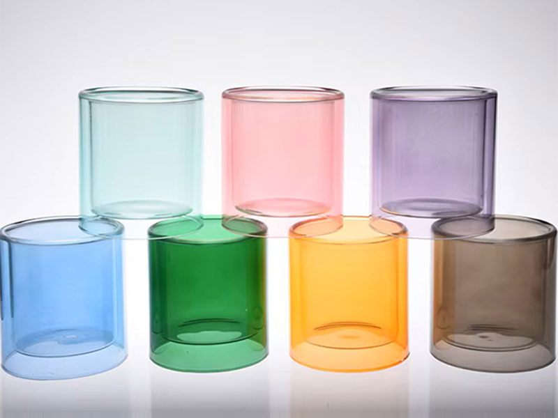 Double layer candle glass jars wholesale