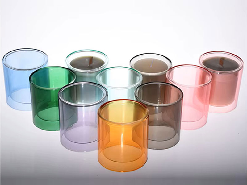 Double layer candle glass jars wholesale