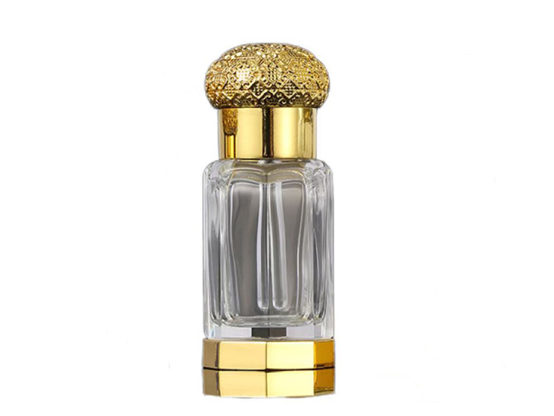 Gold stamping glass dropper bottle perfume bottle