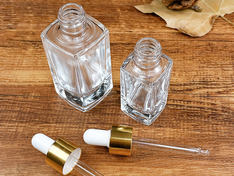 square dropper glass bottle