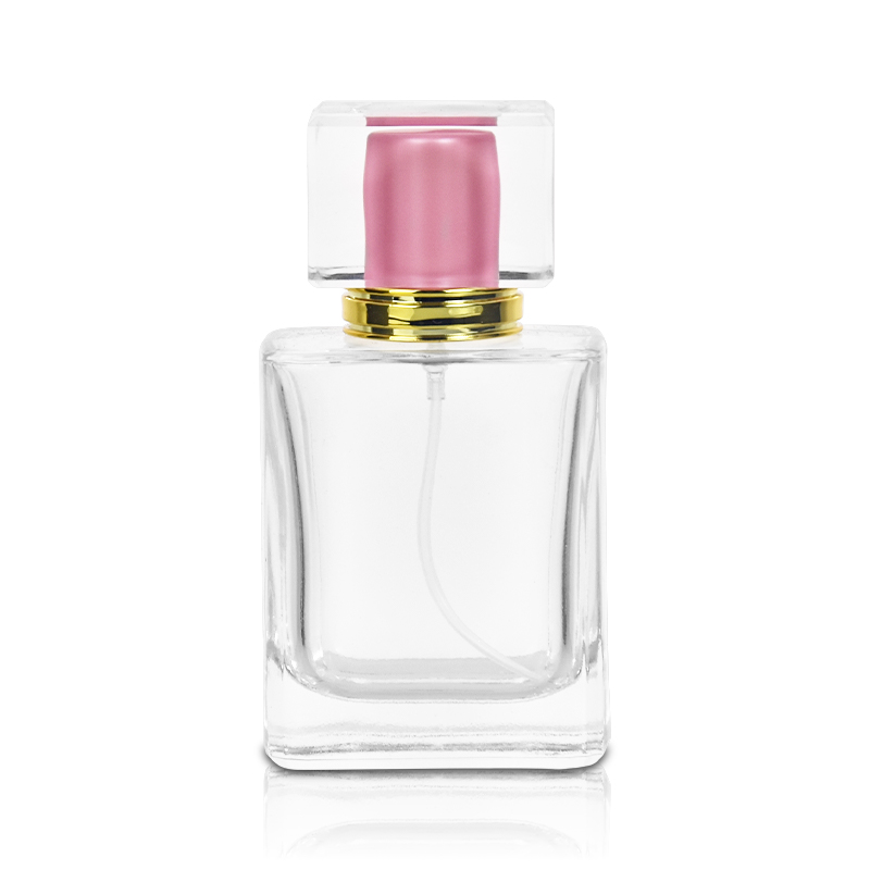 Screw-mouth glass flat round square 30/50/100ml perfume bottle